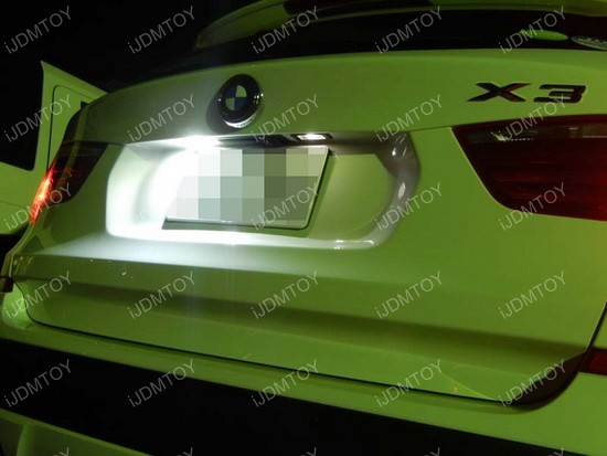 Bmw led license plate lights too bright
