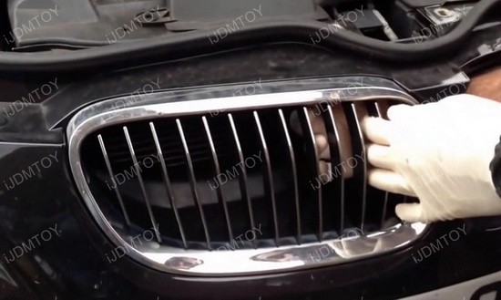 Bmw kidney grille installation #4