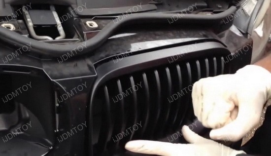 Bmw kidney grille installation #7