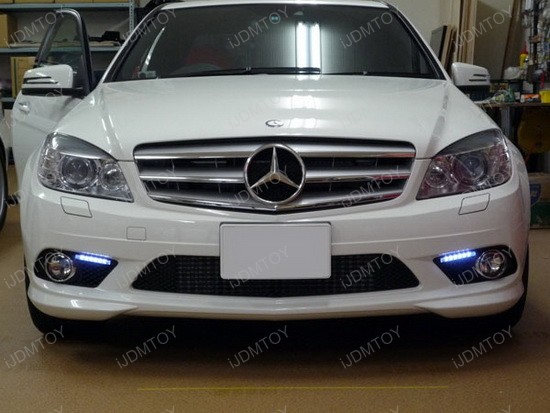 mercedes - w204 - led - daytime - running - lights - drl - install - diy - 6