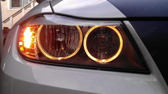 Bmw halogen to angel eye conversion #7