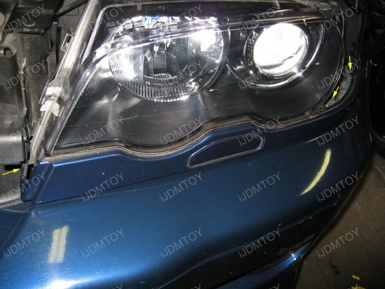 BMW E46 LED angel eyes rings installation 5