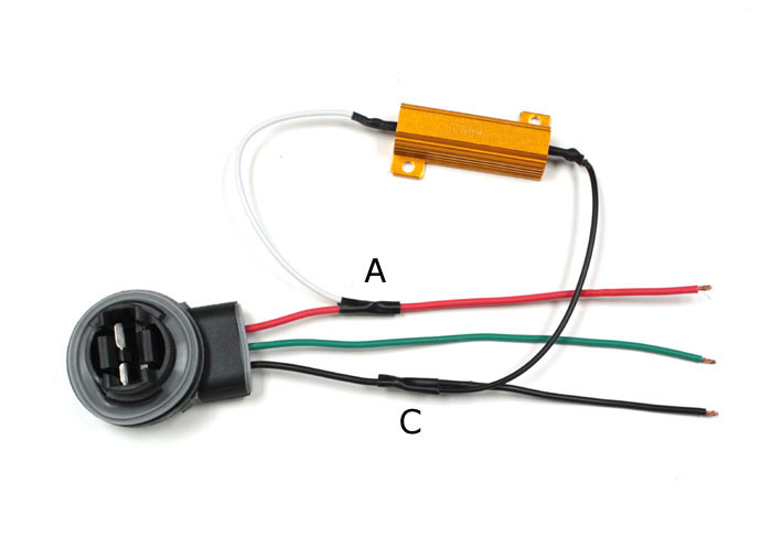 LED load resistor splice 10