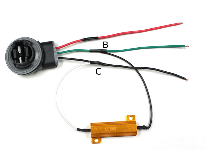 LED load resistor splice 12