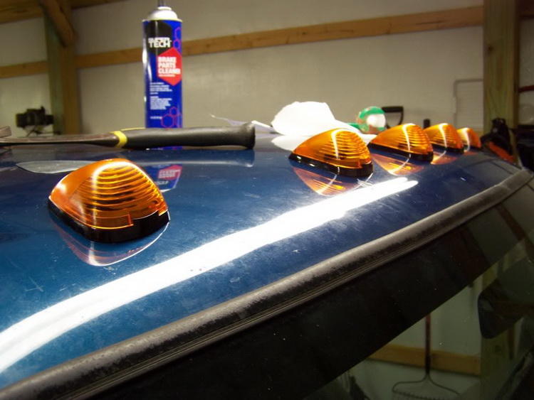 LED cab roof light install 17