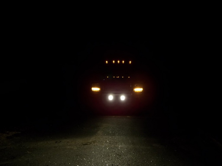 LED cab roof light install 21