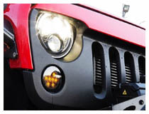 Install Jeep Wrangler Smoked LED DRL/Turn Signal Lamps