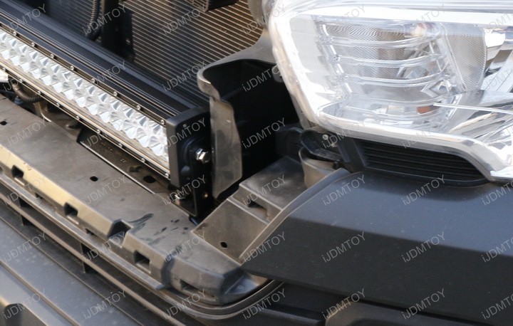 toyota tacoma light bar mount behind grill