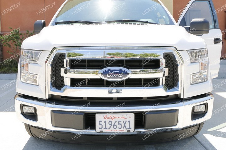 2015 16 17 Ford F150 5.0 Front Bumper Facia Plastic Insert License Plate Bracket 