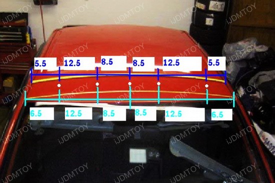 Install LED Roof Cab Lights | iJDMTOY.com