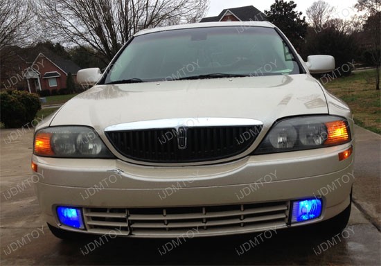 Lincoln LS Blue LED H10 Fog Light Bulbs 1