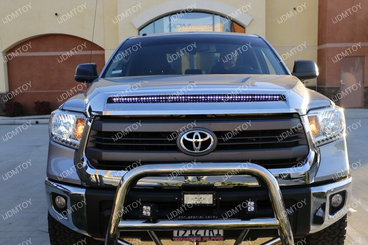 2014-up Toyota Tundra Hood Scoop Mount LED Strip Light Install