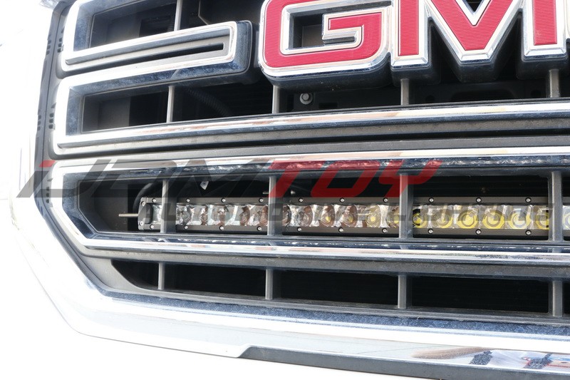 Chevrolet Silverado GMC Sierra Behind Grille LED Light Bar Kit Install