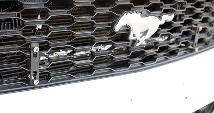 Install 2015 Ford Mustang Behind Grille Ultra Slim Single Row LED Light Bar