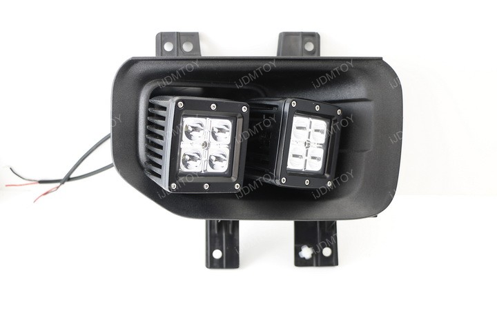 Ford F150 F250 F350 80W Dual LED Fog Light Lamp Kit Install