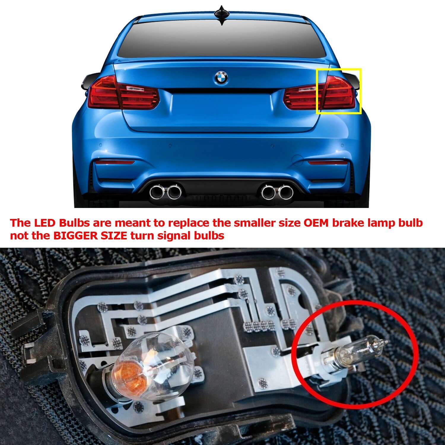 Error Free LED Bulbs For BMW F30 Backup Reverse Lights