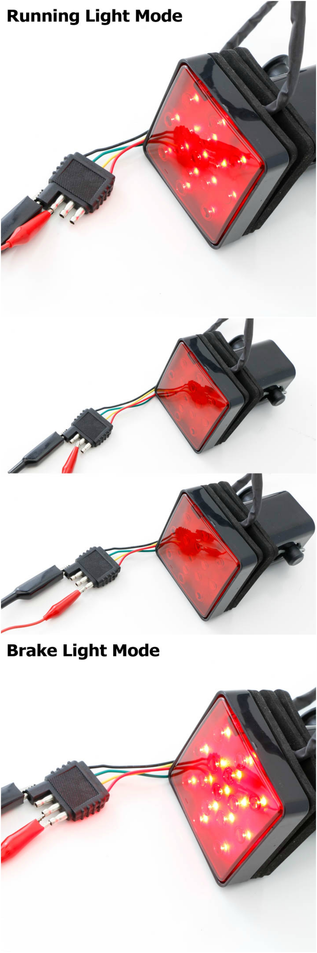 15LED Brake Light Trailer Hitch Cover Fit Towing Hauling Standard Size