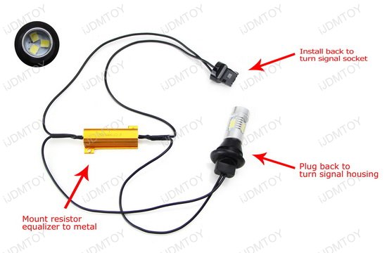 Xenon White 1156 T20 LED Bulbs