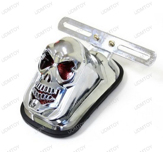 Tombstone Skull Taillight License Plate Holder For Harly Davidson