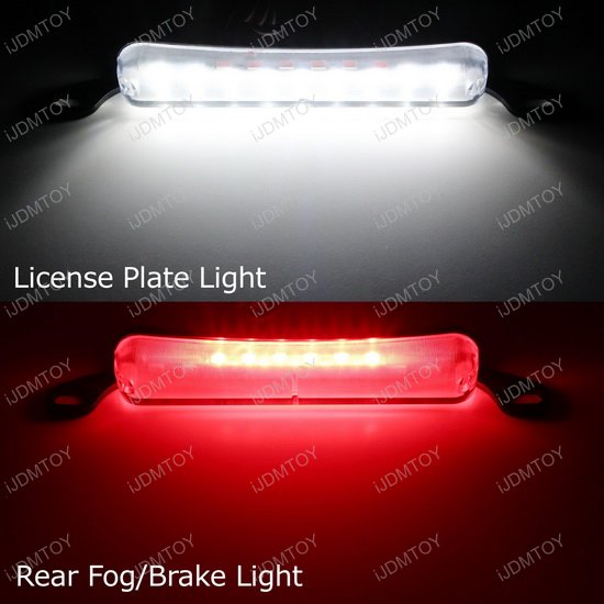 Universal LED License Plate Lamp and Backup Reverse Light Assembly