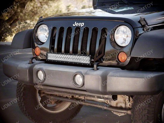 Jeep Wrangler Jk Front Bumper >> 20" 120W High Power LED Light Bar Kit for Jeep Wrangler JK Jeep Wrangler Jk Front Bumper >> 20" 120W High Power LED Light Bar Kit for Jeep Wrangler JK