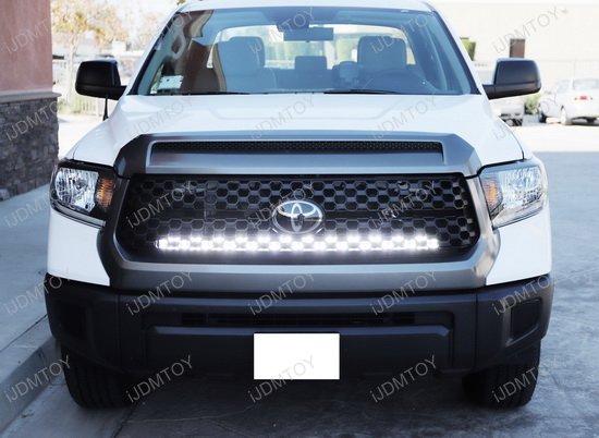 240W 40" LED Light Bar w/ Grille Mounts Kit For 2014-up Toyota Tundra