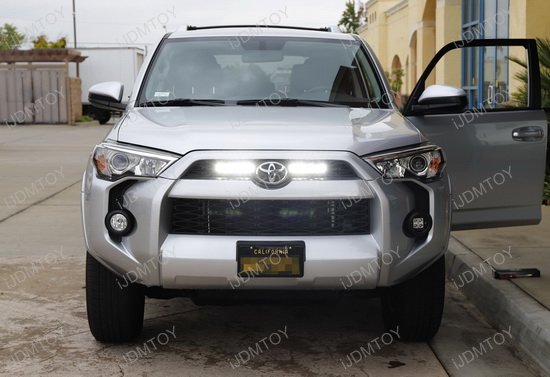 behind upper grille mount 20 quot led light bar for toyota 4runner 4runner hidden light bar