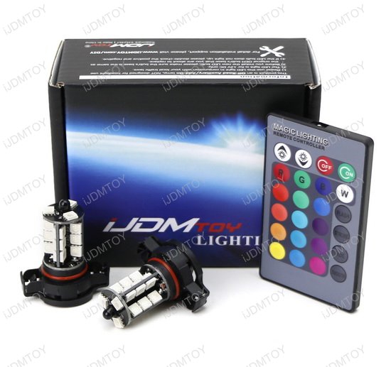 Remote RGB LED Fog Light Bulbs