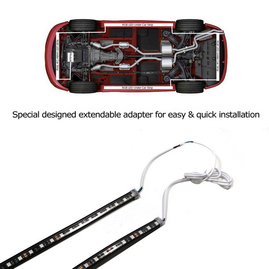 7 Color Led Under Kit Undercar Lights Car 7 Color Rgb Led Strip Lighting Kit