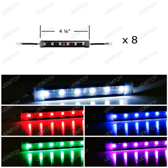 48LED RGB MultiColor LED Engine Bay or Under Car Lighting Kit