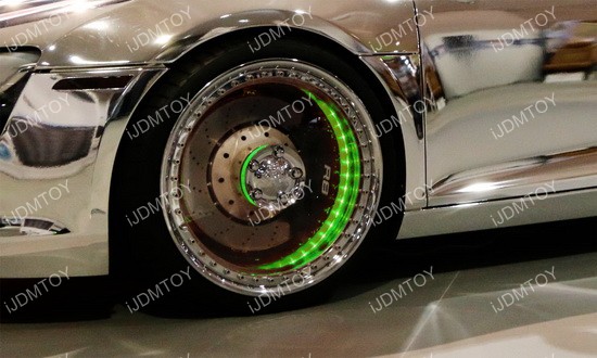 7 color led wheel well accent light with remote control rgb wheel lights