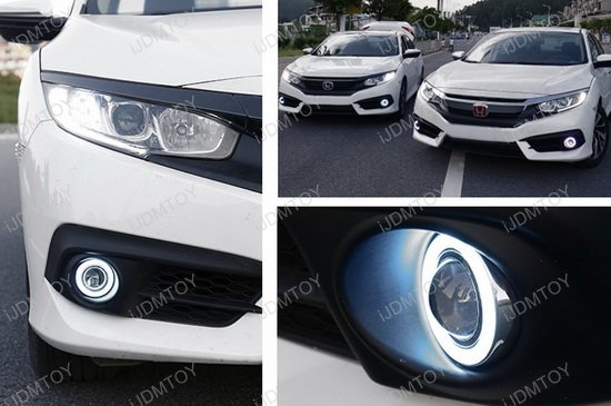 Led Halo Ring Projector Headlights To Fit Honda Civic Led Halo Ring Projector Headlights To Fit Honda Civic