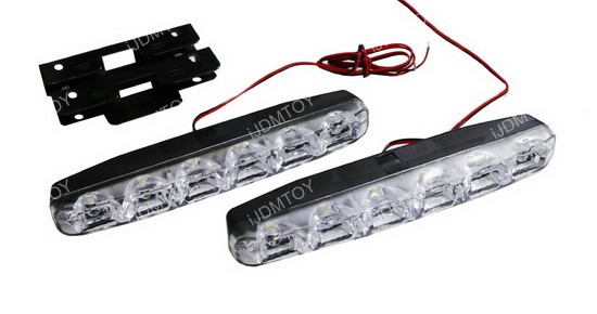 Universal Cool White 6 LED High Power Daytime Running Light Kit