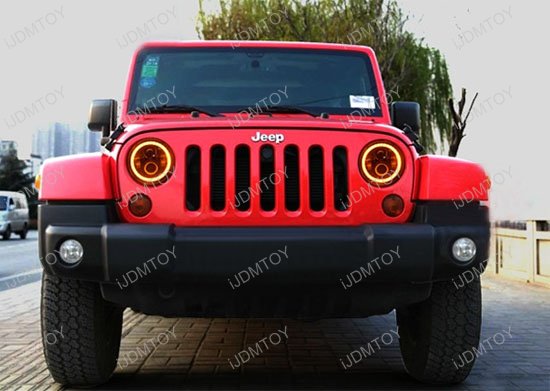 Jeep Wrangler CJ 40W High Power CREE 7 Inch Round LED ... 9003 headlight wiring harness diagram 
