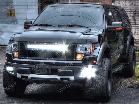Ford Raptor Quad LED Fog Light System | High Power LED Work Lamp Kit