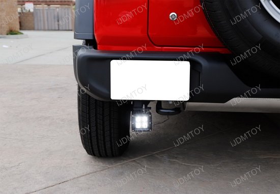 Rear Bumper LED Pod Lights For Jeep Wrangler JL - Bright Reverse & Search Lights With Brackets
