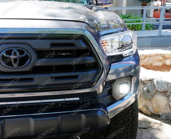 2016-up Toyota Tacoma 20W CREE Cubic LED Pod Light with Mount Brackets