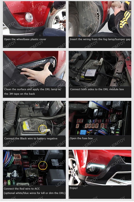 Toyota RAV4 High Power LED Fog Lights Daytime DRL Kit