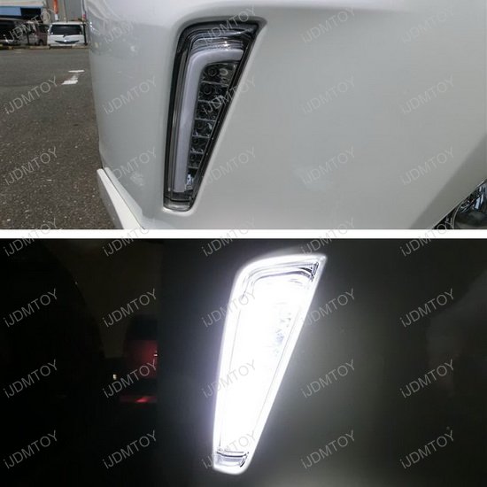 1215 Toyota Prius V LED Daytime Running Lights Turn Signal Lamps