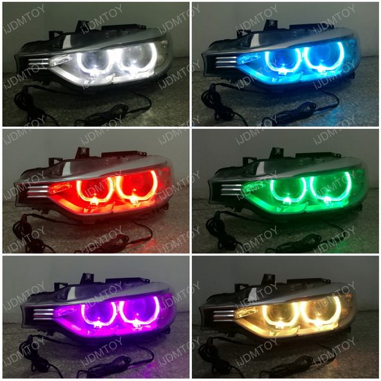 Rgbw Bmw Headlights Angel Eyes Led Marker Bulbs Bmw 3