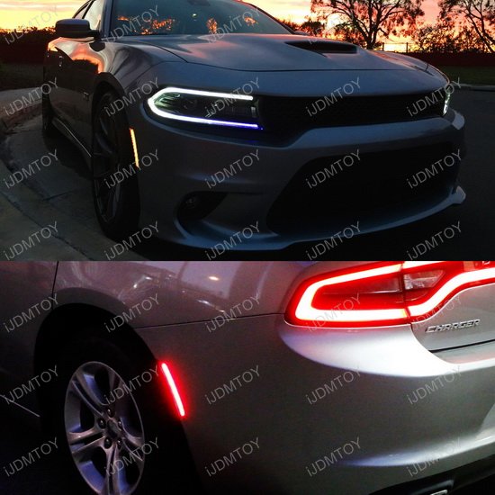 2015up Dodge Charger Front & Rear LED Side Marker Lights SET