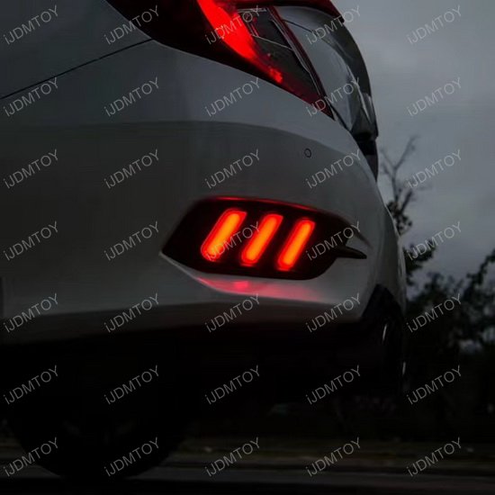 16+ Honda Civic Sedan LED Bumper Reflector Rear Fog Light Kit