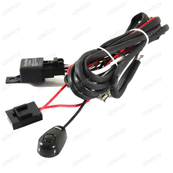 Universal Relay Harness Wire Kit + LED ON/OFF Switch For ... hid wiring diagram for dodge ram 