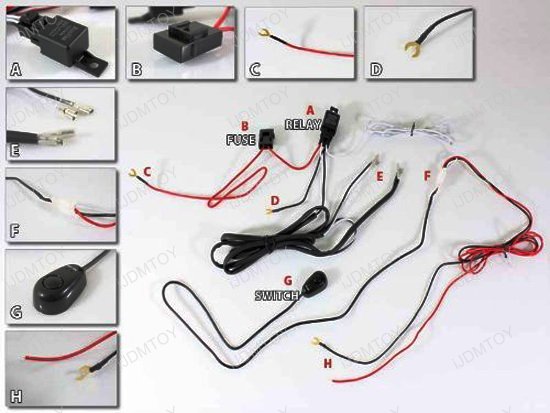 HID Conversion Kit Wire | HID Relay Kit | HID Relay Harness Wiring