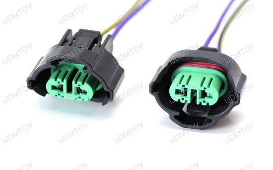 OEM H11 H8 Female Adapters Wiring Harness Sockets For ... 9007 hid bulb wiring 