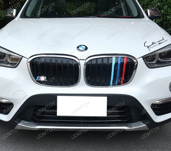 M Colored Grille Insert Trims For 2016 Up Bmw X1 Sport 8 Beam Center Kidney Grilles