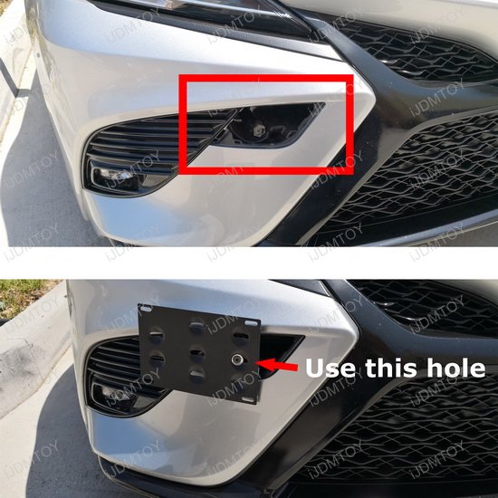 18up Toyota Camry SE XSE Tow Hook License Plate Relocate Bracket
