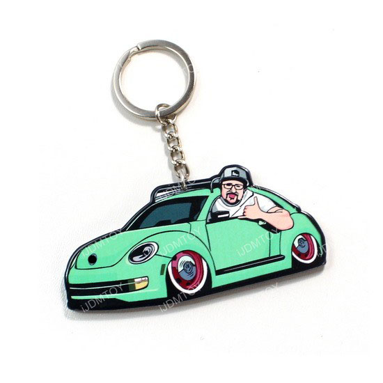 Euro Cool Car Shape Acrylic Key Chain Fob Ring Keychain For Car