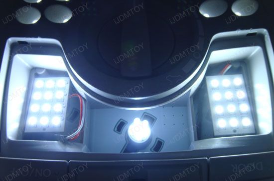 HID Xenon White 12 SMD LED Panel Lights for Interior Map Dome Door