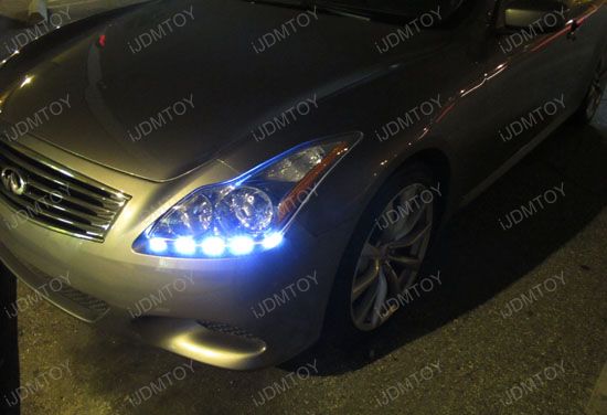 JDM Audi A5 Q5 R8 Style Xenon White Side Shine 20" SMD Flexible LED Strip Lights For Headlight Lamps (3 LEDs groups in an array)